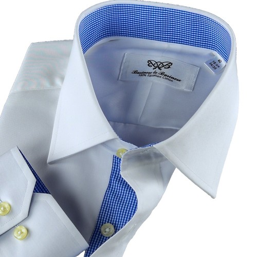 Classic White Dress Shirt Formal Business Mens Apparel Single Button Cuff  Red A+ | eBay