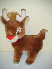 Vintage Applause Rudolph Red Nose Reindeer 10" Stuffed Plush Toy