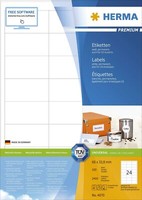 Herma 4670 4670 Etiketten Premium A4, Weiß 66X33,8 Mm Papier Matt 2400 St.