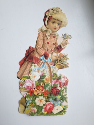 Vintage Victorian Floral 3D Cut Card by Torian Design unbenutzt - 1993 England