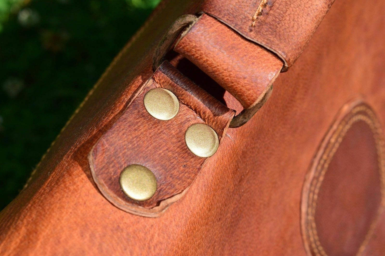Messenger Shoulder Laptop Briefcase Bag Men's Genuine Vintage Brown Leather