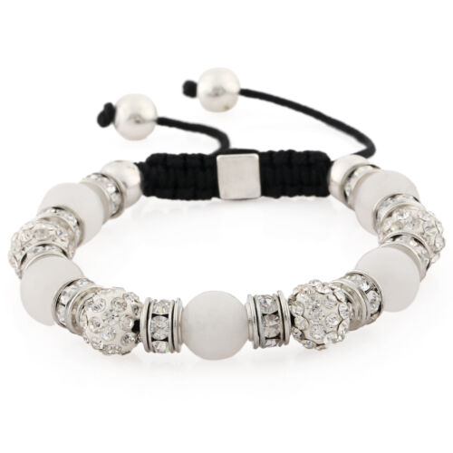 Damenarmband Damen Armband Chakra Hippie Shamballa Strass Silber Glitzer Perlen - Bild 6 von 11