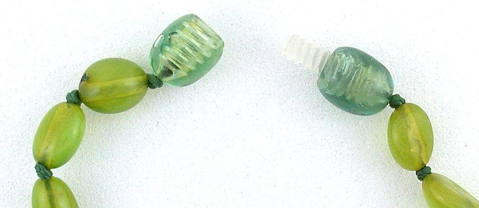 Natural Oval Green Baltic Amber Graduated 37 Inch Necklace With Clasp EBS7555 - Image 4 of 4