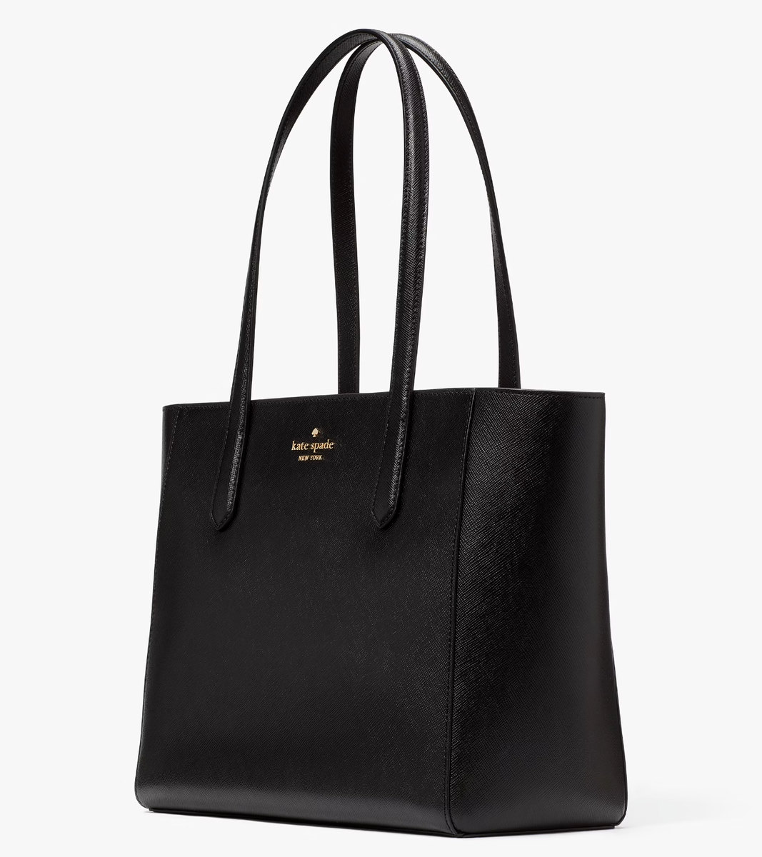 Kate Spade Staci Black Saffiano Leather Tote Bag KG473 Purse