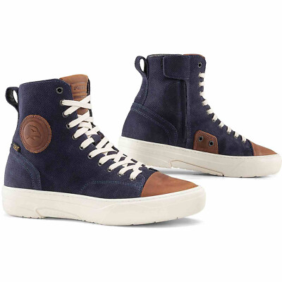 FALCO Lennox 3 blau Motorrad-Sneaker Schuhe CE mit D3O Protektoren Gr. 43