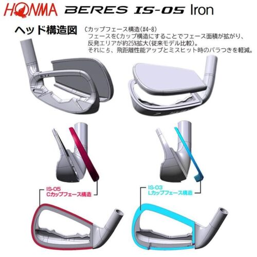 HONMA Golf Beres IS-05 Iron Club #4 Loft 19.5 ARMRQ ? 48 3S 3Star Shaft R-Flex - Picture 4 of 5