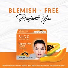 2xVLCC Papaya Fruit Facial Kit For All Skin Types 60g removing blemish & pigment