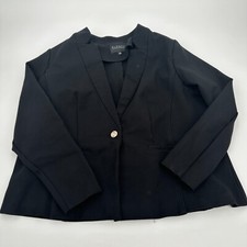 Eloquii Womens Blazer 18 Business Casual Classic Long Sleeves Preppy Ponte Plus