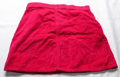 Old Navy Girl's Button-Front Corduroy Knit Skirt EJ2 Berry Fine Large NWT - Picture 3 of 3