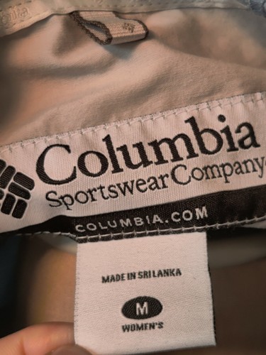 Columbia Women's Windbreaker Jacket Size M Sportswear Full Zip Hooded Blue - Picture 11 of 12