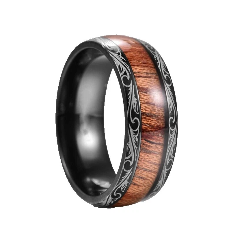 Anillos De Banda De Madera Para hombre 13 Anillo