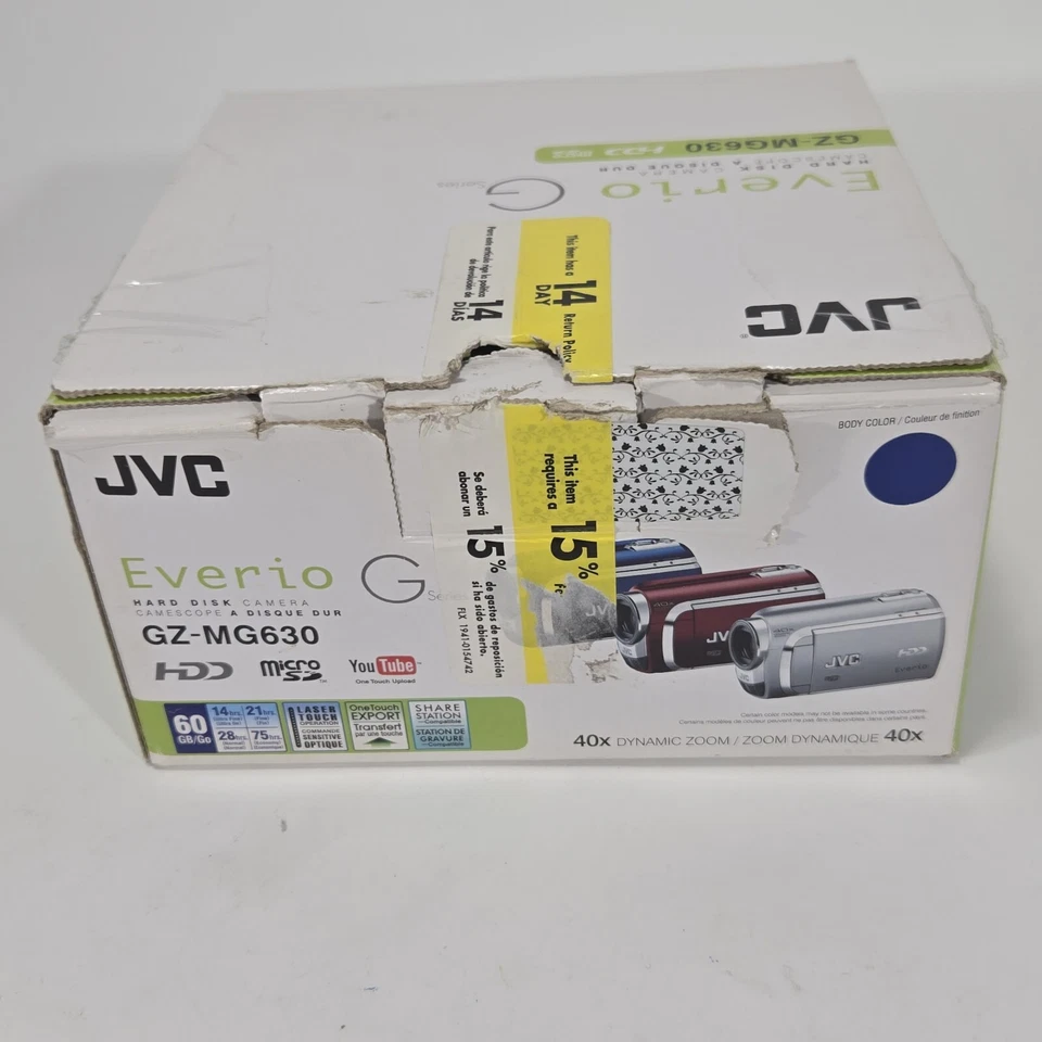 JVC Everio GZ-MG630SU HDD Video Camera Camcorder w Charger Battery Tested Works - Image 2 of 4