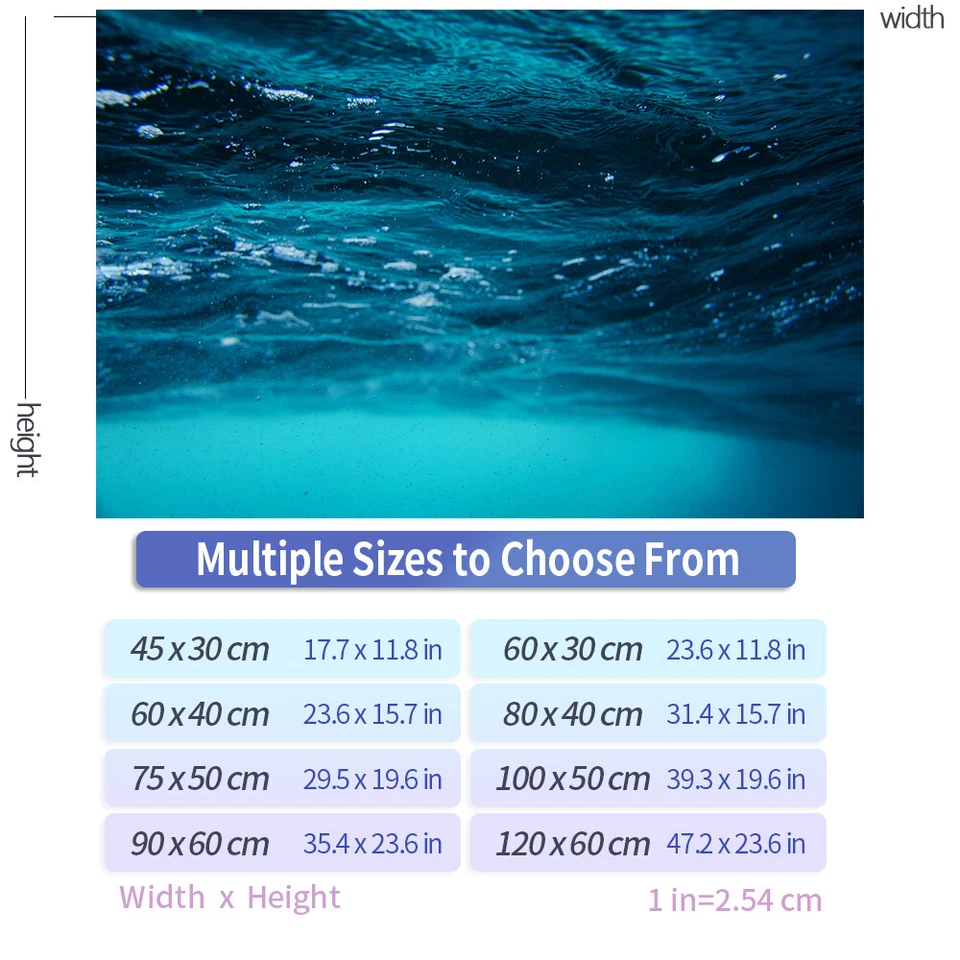 Наклейка фон аквариума, синий коралл аквариум украшения плакат - Изображение 2 из 4