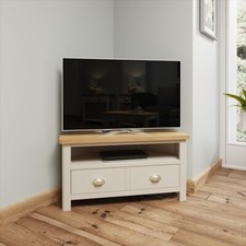 CLEARANCE CHESTER GREY CORNER TV UNIT 1 DRAWER EX-DISPLAY