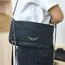 Lady New Zadig & Voltaire Chain Shoulder Bag Folding Zipper Cross Bag