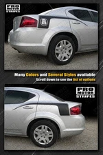 Dodge Avenger Rear Quarter Side Stripes Decals 2008 2009 2010 Pro Motor