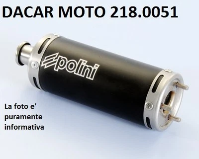 218.0051 SILENCIEUX POUR POT D'ÉCHAPPEMENT EVOLUTION POLINI VESPA 200 PE-PX - Photo 1/4