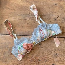 WE ARE HAH  FREE PEOPLE Blue Floral Lace Bra - Women  s Size B 30-38 - New