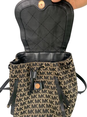 Michael Kors Evie Monogram Canvas & Leather Small Backpack  display picture 1
