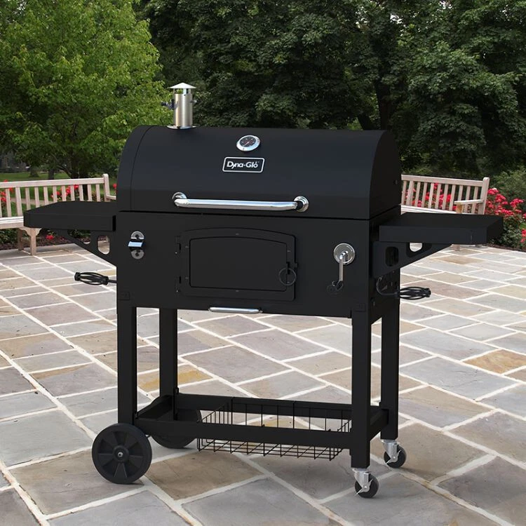 Dyna-Glo 60u0026#034; Barrel Portable Charcoal Grill with Side Shelves - BBQ -  Outdoor | eBay