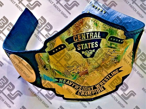 NWA Central State World Heavyweight Wrestling Championship Belt 4mm Zinc Plates - Picture 6 of 7