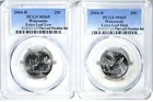 20th Anniversary WI Extra Leaf Low & High Quarters PCGS MS65