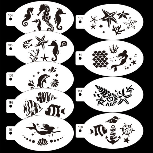 9 Pcs Face Paint Stencils Reusable Body Paint Stencils for Kids Face Painting - Picture 26 of 31