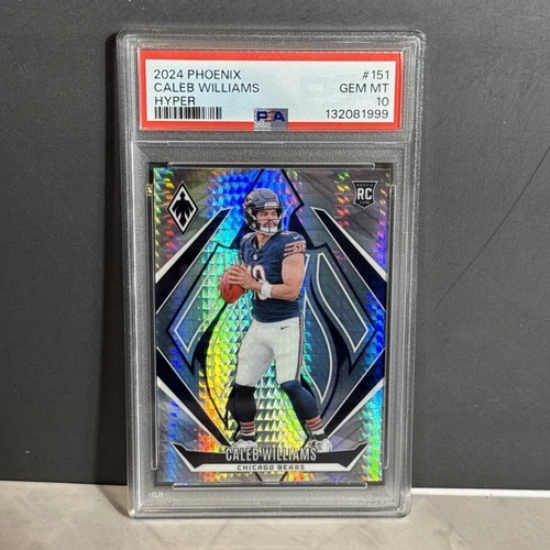 2024 Panini Phoenix Card #151 Caleb Williams Rookie Hyper Prizm Graded PSA 10