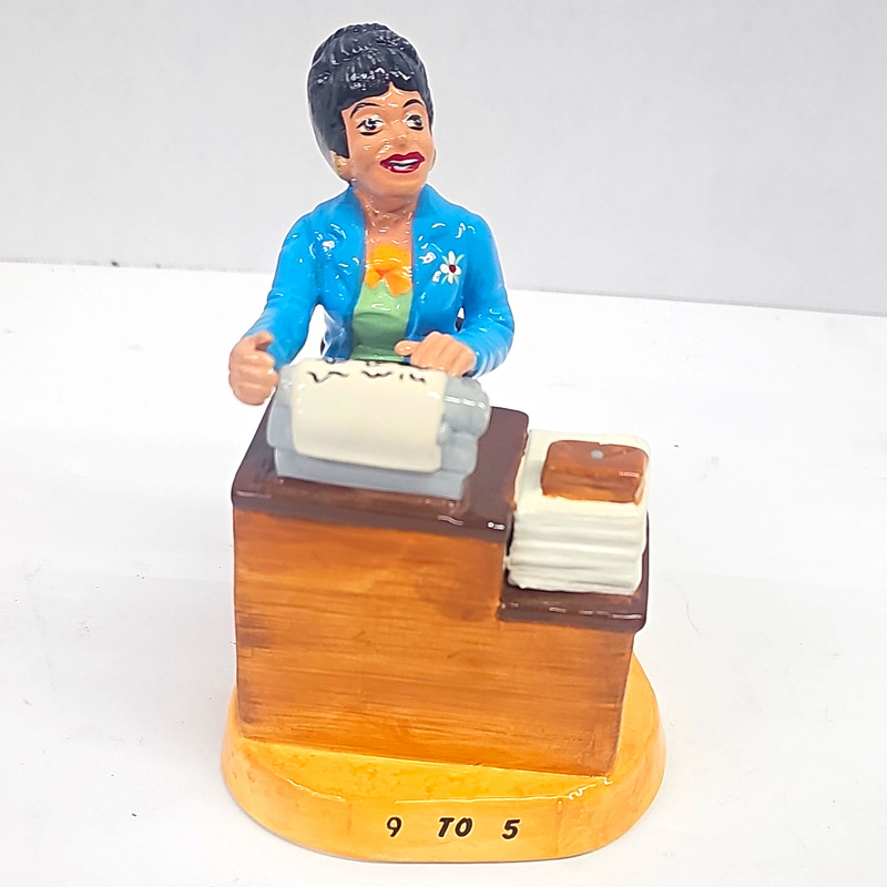 D. L. Grossman Creations 1985 9 to 5 Ceramic Painted Secretary Figurine