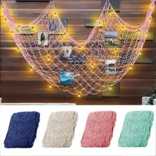 Nature Fish Net Wall Decoration, Ocean Themed Wall Hangings Fishing Net Party