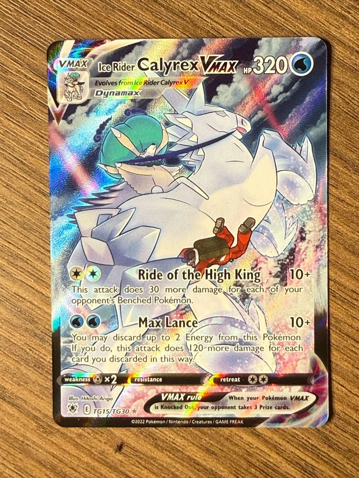 Ice Rider Calyrex VMAX TG15/TG30 Ultra Rare Holo English 320HP