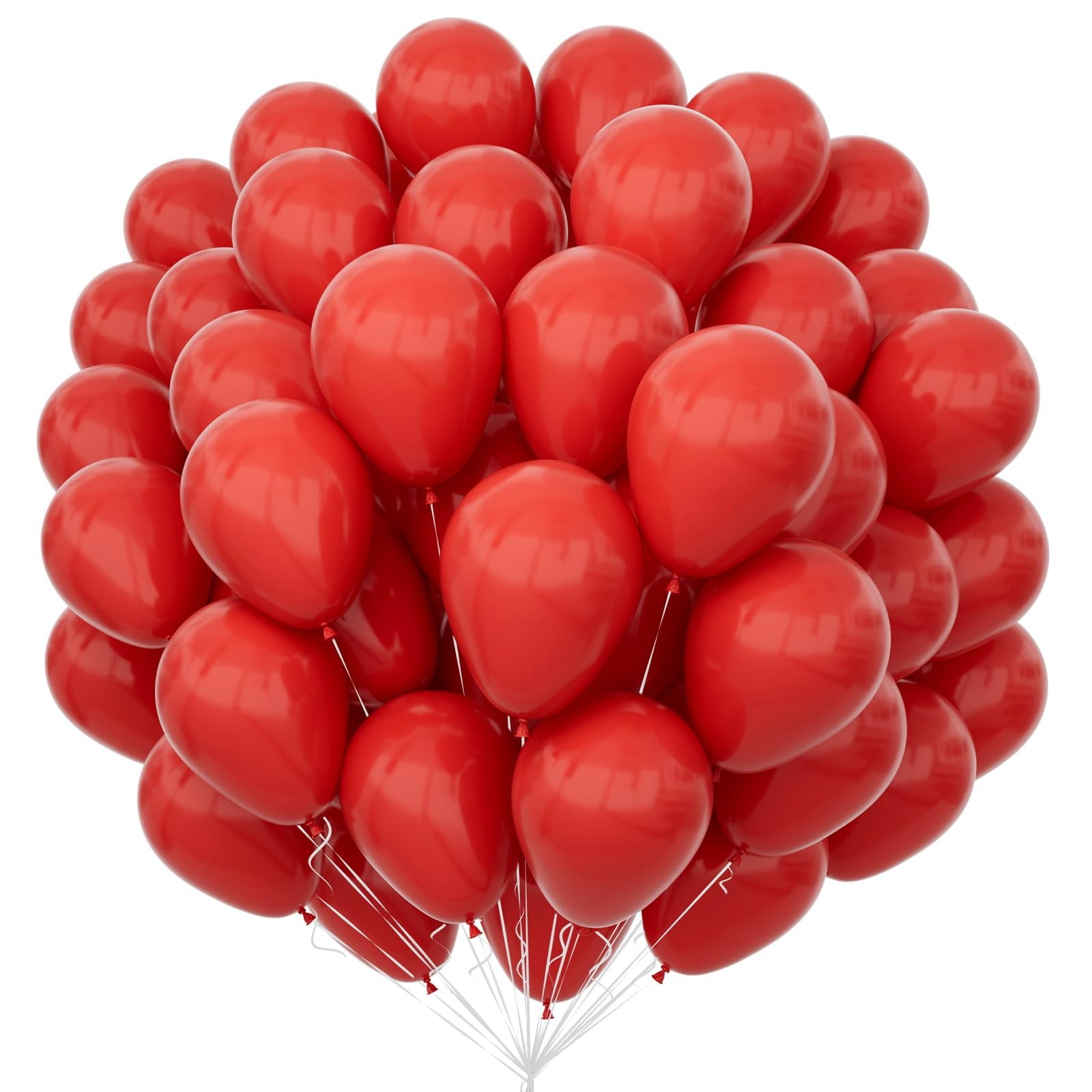Ballons rouge mat en latex de 30 cm pour kit déco d'anniversaire et mariage, lot de 100