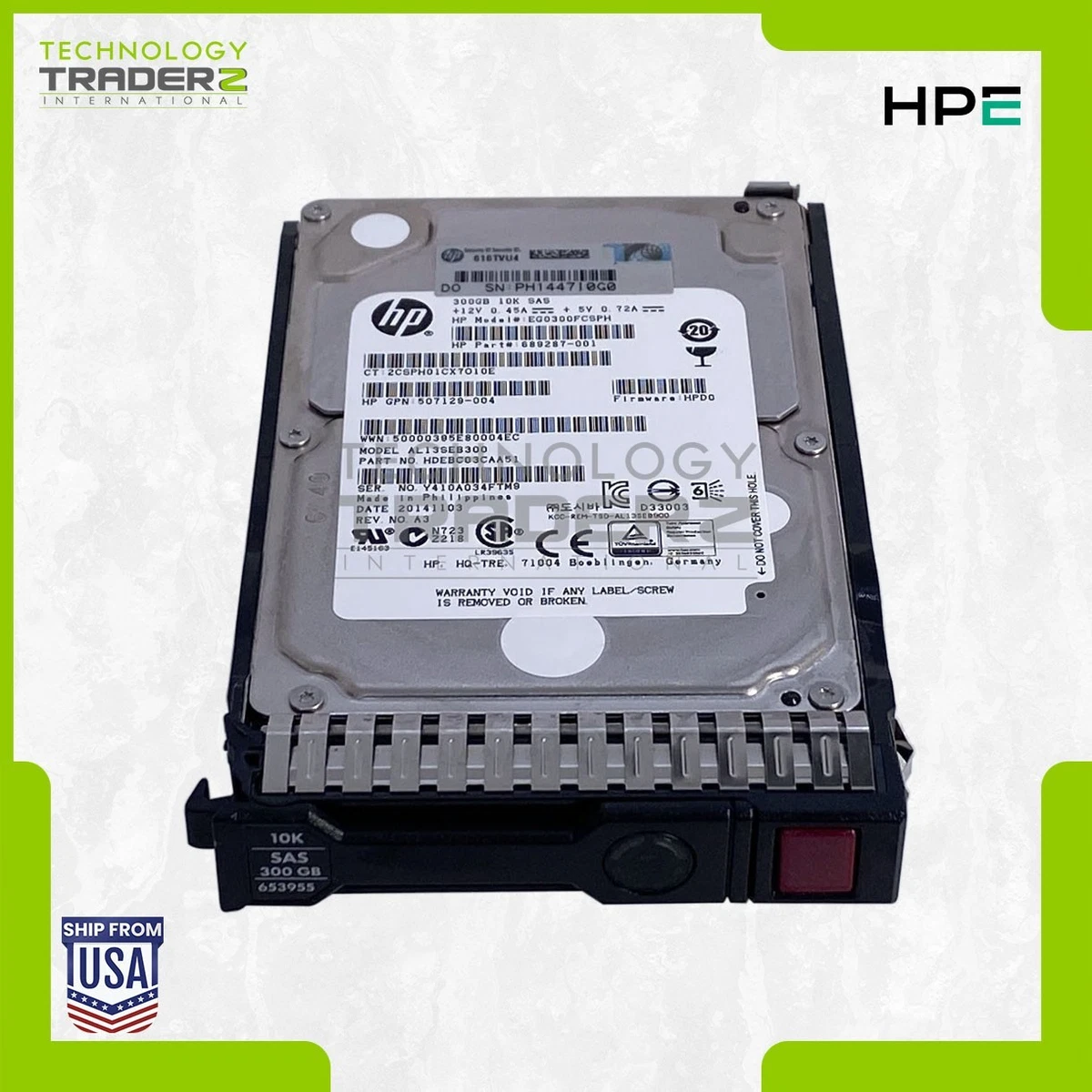 25+ HP SAS 10000RPM 300GB Internal Hard Disk Drives for sale