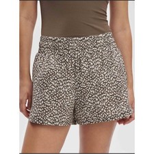 Varley Kallie 3" Mid Rise Running shorts Mottled Feather Brown Tan Size Medium