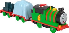   Thomas  Friends Motorized Toy Train Talking Percy Standard, Multicolor