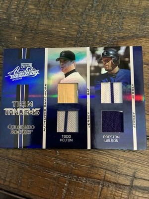 2005 Playoff Absolute Memorabilia - Team Tandems Todd Helton, Preston Wilson...