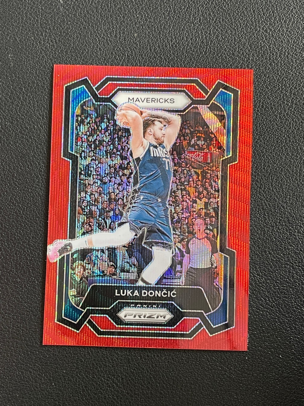 Luka Doncic 2023-24 Panini Prizm Red Wave Prizm #110