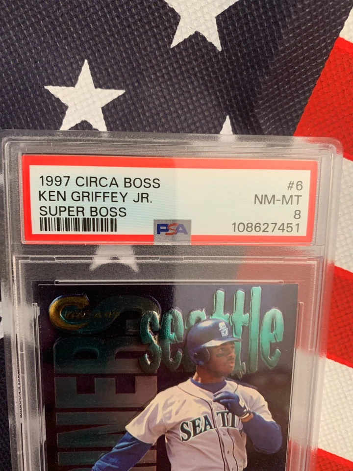 PSA 1997 Ken Griffey Jr.  Circa BOSS-SUPER BOSS # 6    FOIL/EMBOSSED   Clean - Image 3 of 4