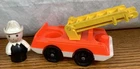 Vintage Fisher Price little people red fire truck With Figure