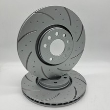Audi A6 C6 Allroad 2006-2011 4FH Dimpled Grooved Rear Brake Discs 330mm