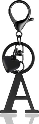 Metal Heart Alphabet Keychain for Women, Girls - Cute Initial Letter Accessories