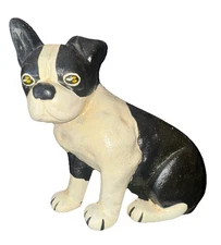 Cast Iron Vintage Door Stop Boston Terrier Dog