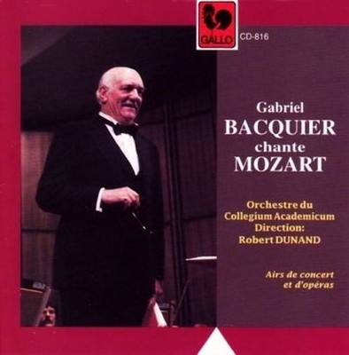 Audio Cd - Gabriel Bacquier: Chante Mozart  - Gallo-vde -D- Neu