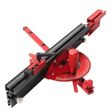 Precision Miter Gauge for Maximum Stock Support and a Repetitive Cut Flip Stop