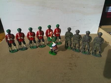 Authenticast Erie, British Infantry Indian Army, 54mm metal, lot of 11, DJ