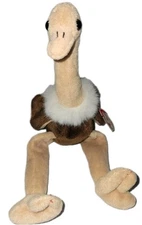 STRETCH The Ostrich Rare TY Beanie Baby with Tag Errors (TY)(BEANIE BABY)