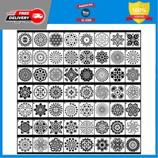 Augshy 56 Pack Mandala Stencils for Dot Painting on Wood Furniture