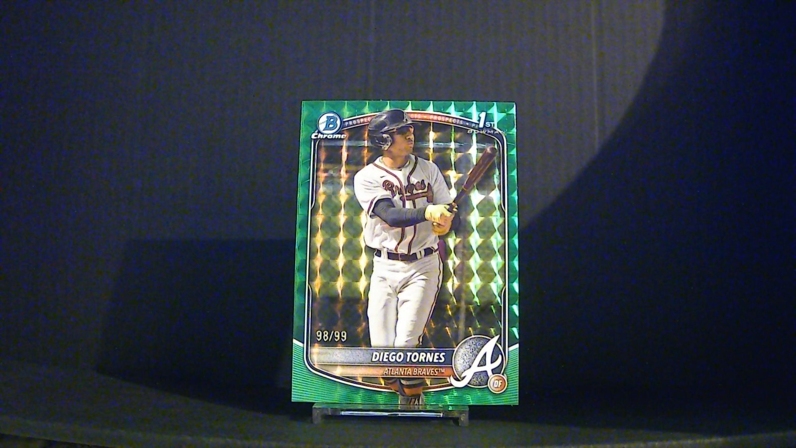 2025 Bowman Chrome Diego Tornes Green Geometric Refr. 1st Bowman /99 #BCP-214