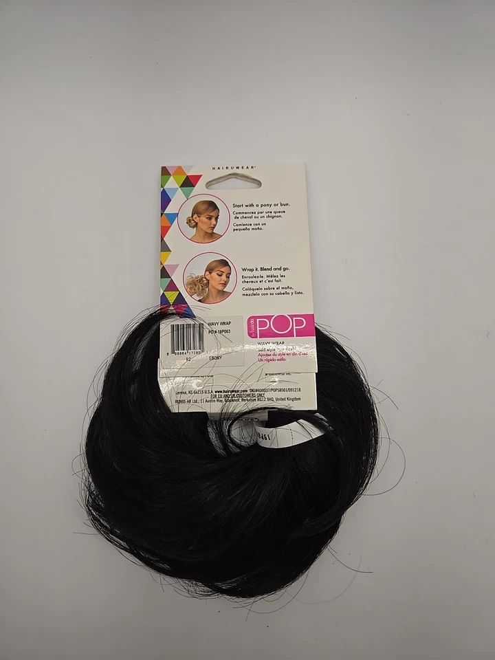 Pop by Hairdo Envoltura Ondulada Cabello Sintético Ébano R2 Tru2Life Respetuoso con el Calor Nuevo Foto 2 de 2