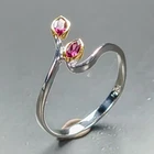 Jewellery Natural Rhodolite Ring 925 Sterling Silver Size 6 /R471056